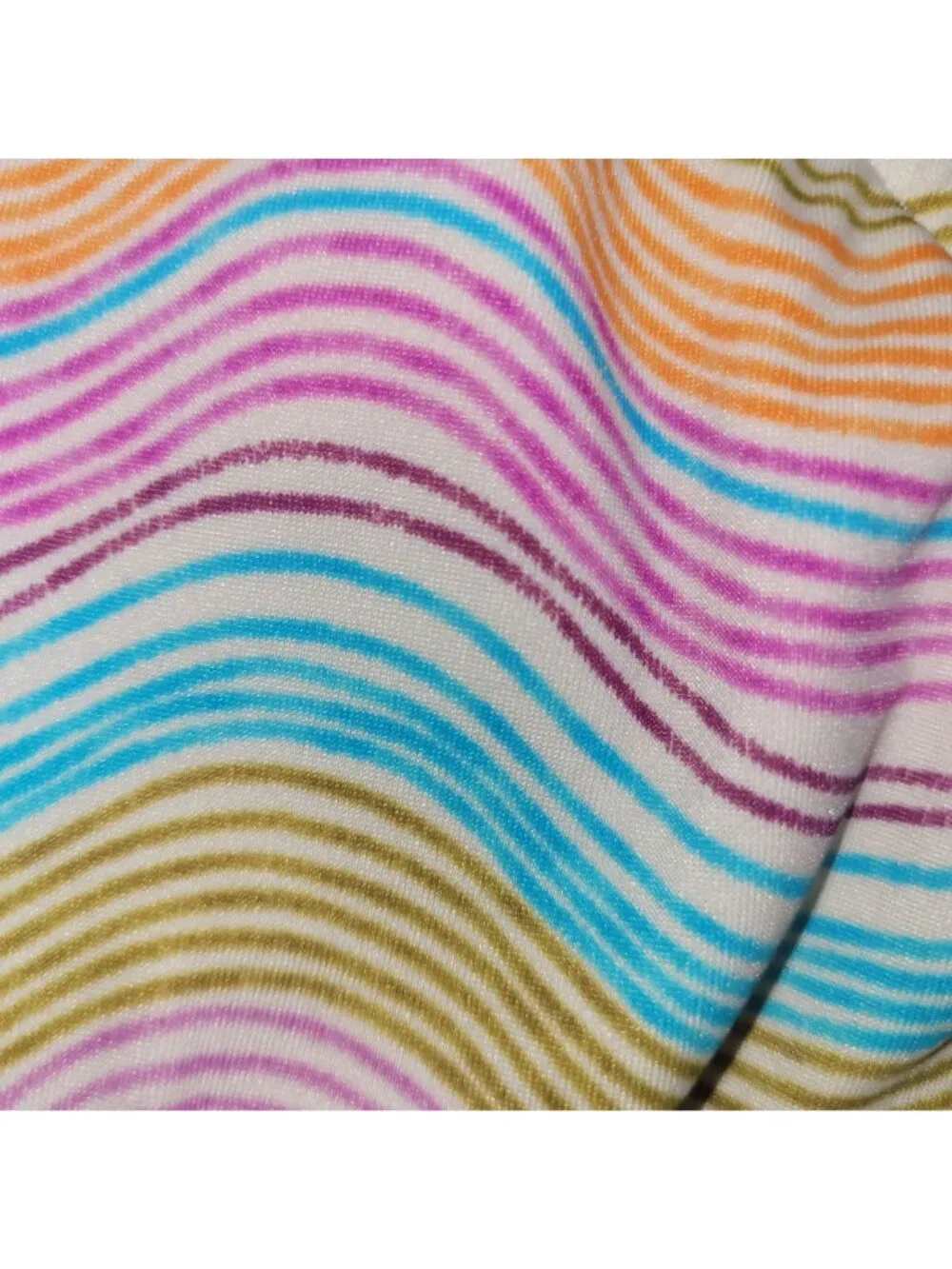 Roxy Women's Medium Multicolor Stripe Triangle Halter Bikini Top Surf Beach Swim - Picture 5 of 10